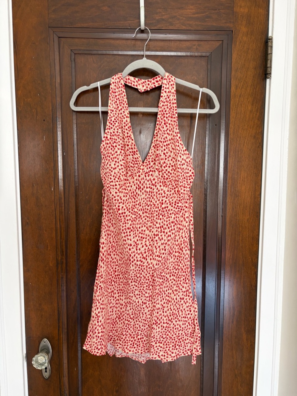 Reformation Delanie Dress - Red Dot Pattern